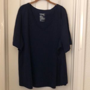 Terra & Sky Woman’s Dark Blue blouse size 4X